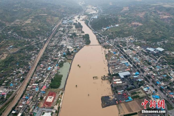 10月10日，山西省介休市義棠鎮(zhèn)，汾河水位上漲。 <a target='_blank' href='http://www.chinanews.com/'>中新社</a>記者 韋亮 攝