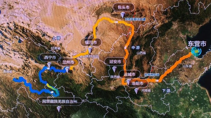 △黃河發(fā)源于青藏高原，呈“幾”字形流經(jīng)青海、四川、甘肅、寧夏、內(nèi)蒙古、山西、陜西、河南、山東9省區(qū)，全長5464公里。(資料圖)