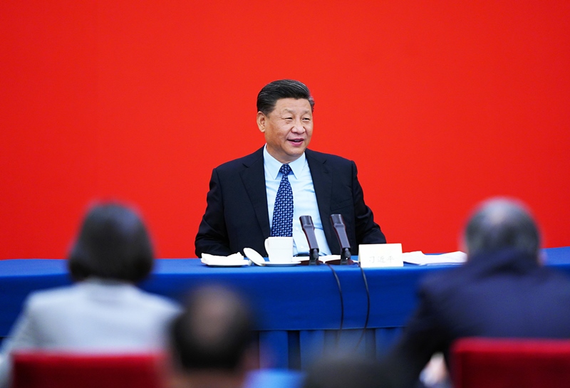 2020年5月23日上午，習(xí)近平總書記看望參加全國政協(xié)十三屆三次會議的經(jīng)濟界委員，并參加聯(lián)組會，聽取意見和建議。
