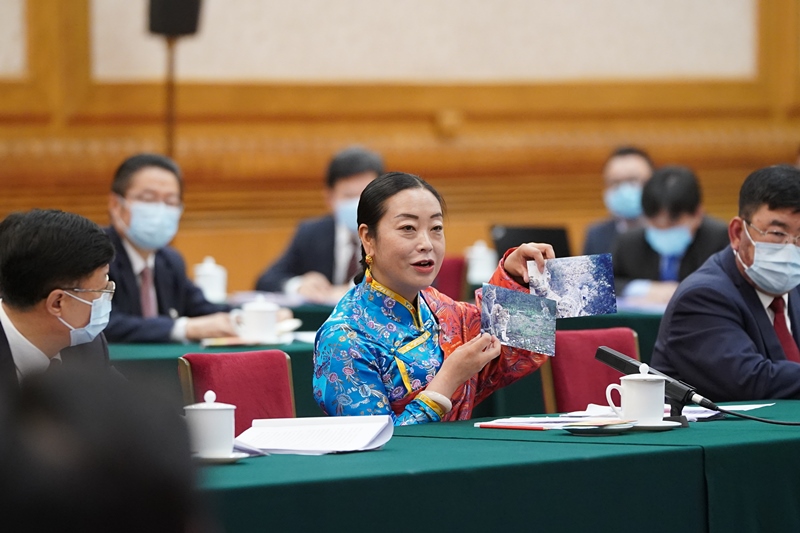 2021年3月7日，習近平總書記在參加十三屆全國人大四次會議青海代表團審議時，全國人大代表孔慶菊在會上展示了兩張照片，上面分別是祁連山地區(qū)多年不見蹤跡的雪豹和荒漠貓。