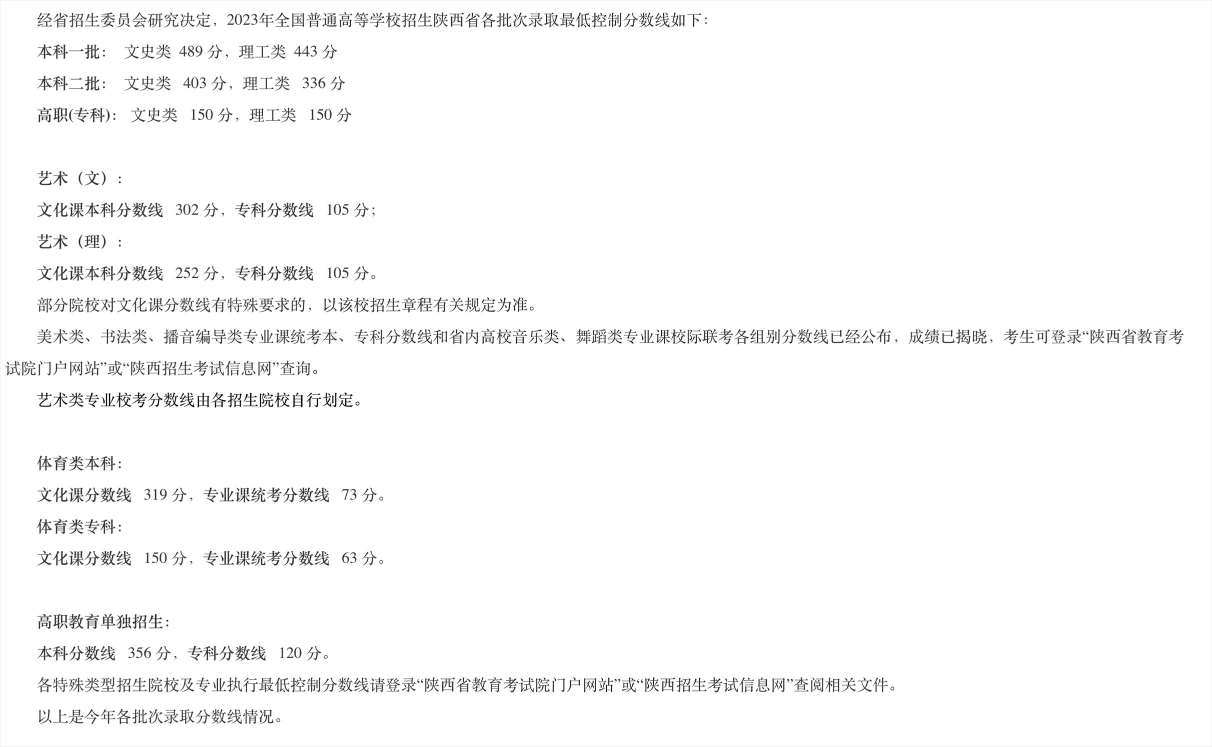 截圖來源：陜西省教育考試院官網