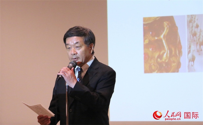 主辦方代表、富士美術(shù)館館長五木田聰致辭。（人民網(wǎng) 許可攝）