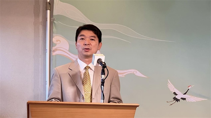 中國駐東京旅游辦事處主任歐陽安致辭。中國駐東京旅游辦事處供圖