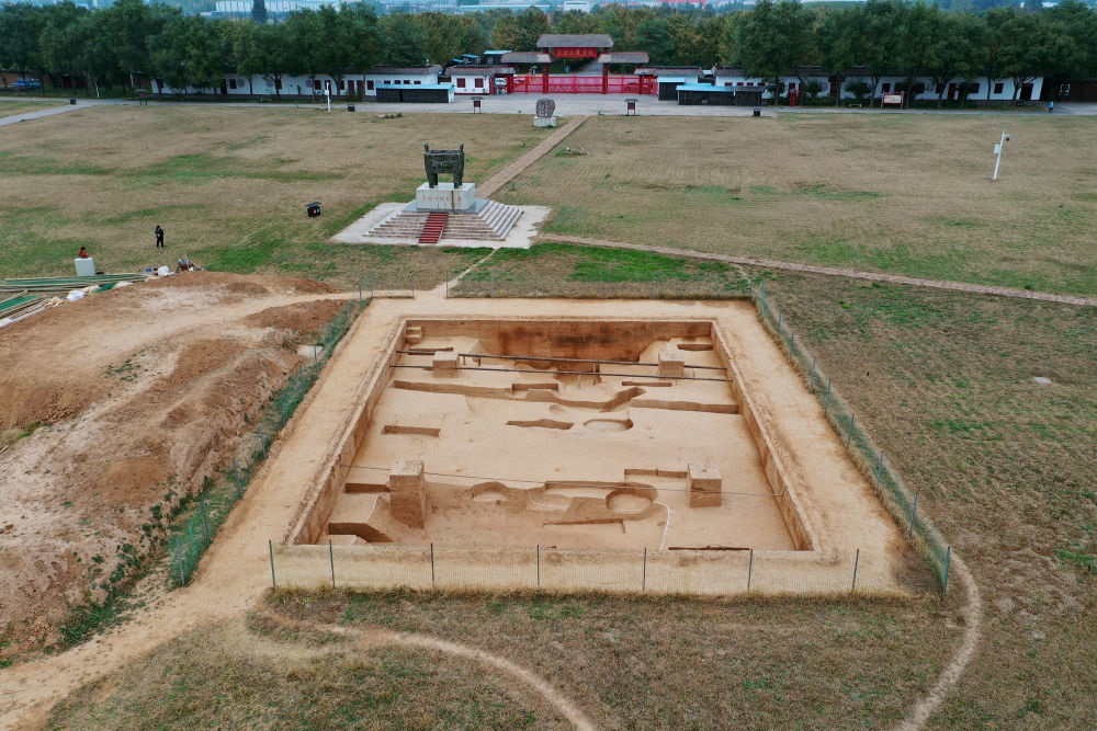 2022年河南安陽市殷墟商王陵區(qū)第三地點發(fā)掘現(xiàn)場（資料照片）。新華社發(fā)