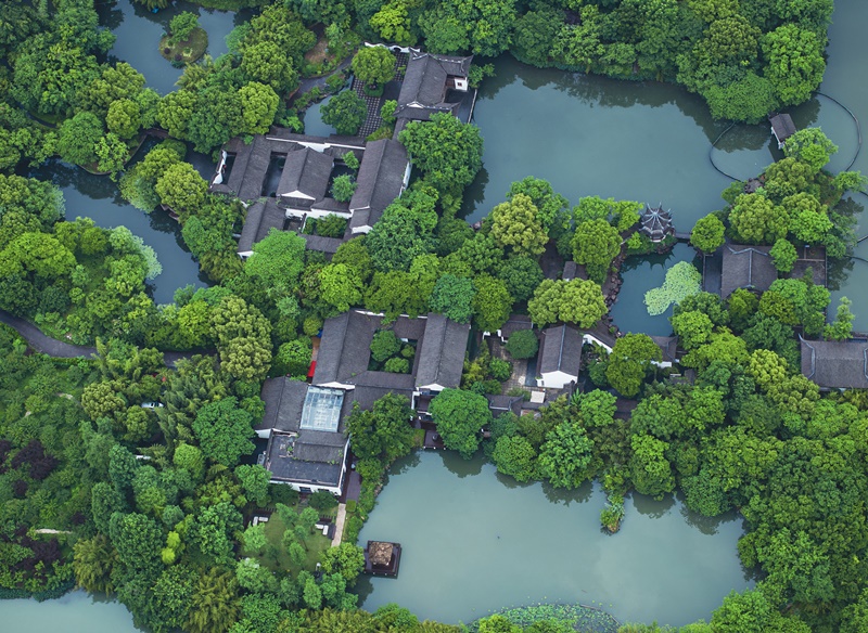 2023年5月11日，浙江杭州，西溪國(guó)家濕地公園。