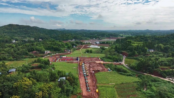 川氣東送二線天然氣管道工程施工現(xiàn)場。受訪者供圖