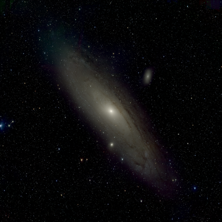 墨子巡天望遠鏡首光獲取的仙女座星系圖片。（中國科學技術大學供圖）