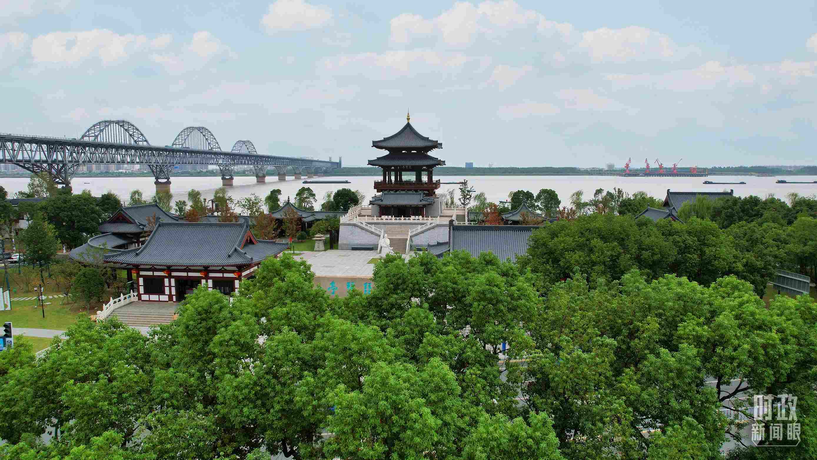 △長江國家文化公園九江城區(qū)段。（總臺記者劉陽拍攝）