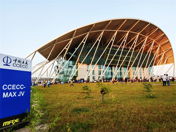 孟加拉國建筑面積最大鐵路車站——科考斯巴扎車站。中國土木工程集團有限公司供圖
