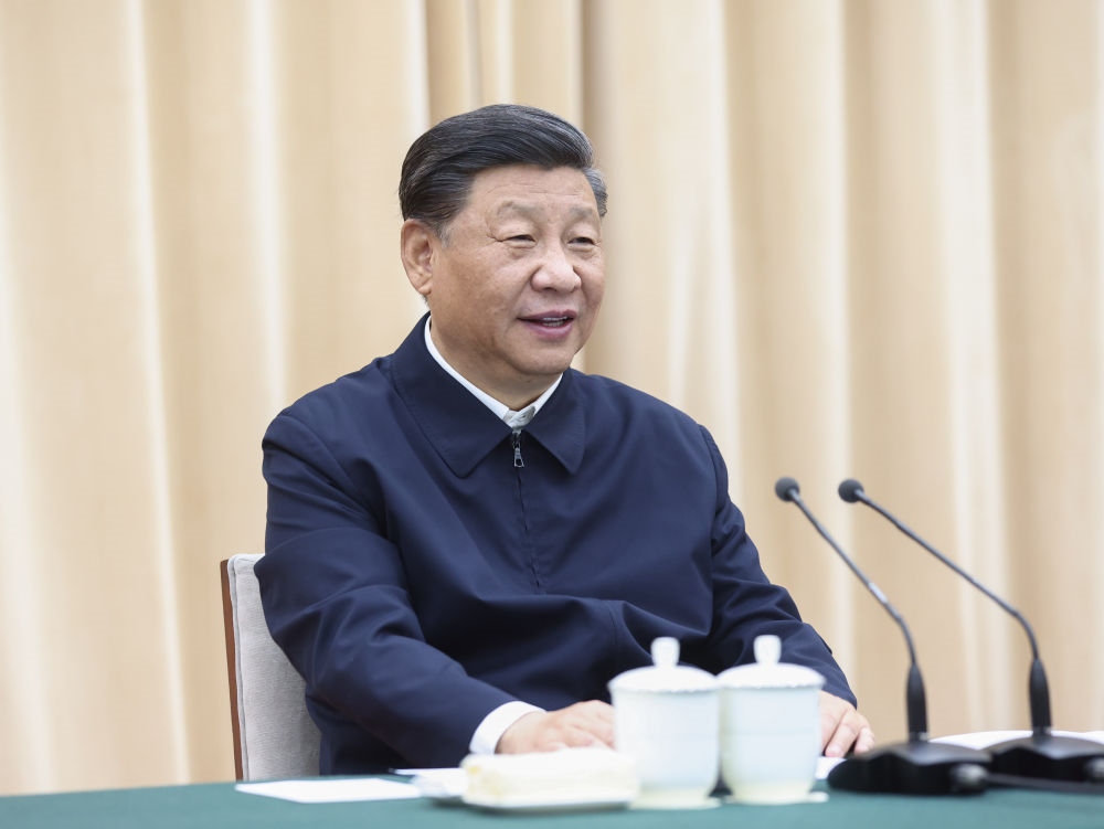 2021年5月14日上午，中共中央總書記、國家主席、中央軍委主席習(xí)近平在河南省南陽市主持召開推進南水北調(diào)后續(xù)工程高質(zhì)量發(fā)展座談會并發(fā)表重要講話。新華社記者 鞠鵬 攝