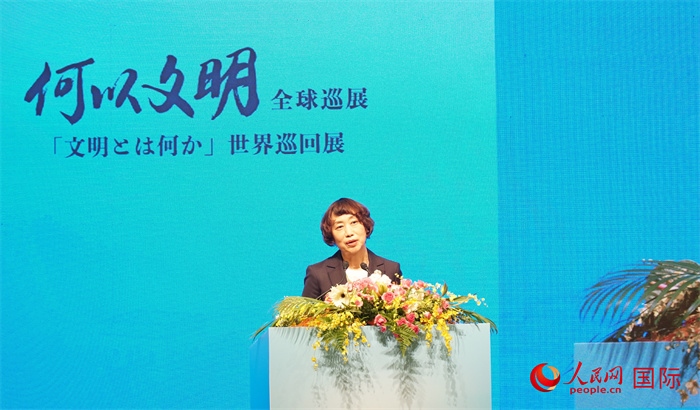 中央廣播電視總臺副臺長邢博致辭。人民網(wǎng) 蔣曉辰攝