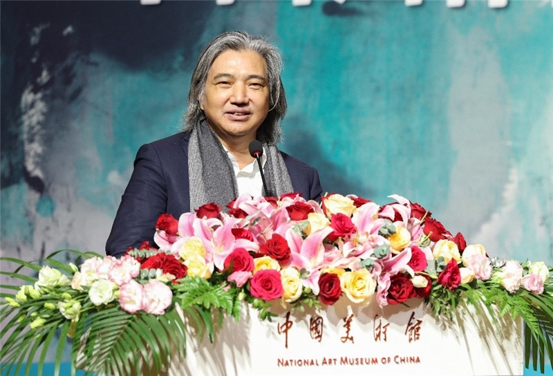吳為山致辭。主辦方供圖