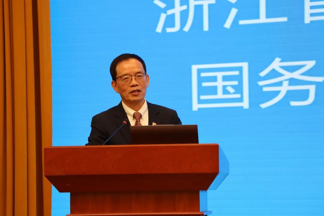 浙江省區(qū)域國別與國際傳播研究智庫聯(lián)盟首席專家、浙江師范大學非洲區(qū)域國別學學部學術委員會常務副主任劉鴻武致辭。主辦方供圖