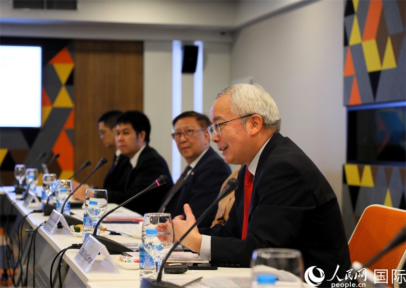 中國(guó)國(guó)際問題研究院副院長(zhǎng)榮鷹致開幕辭。人民網(wǎng)記者 白元琪攝