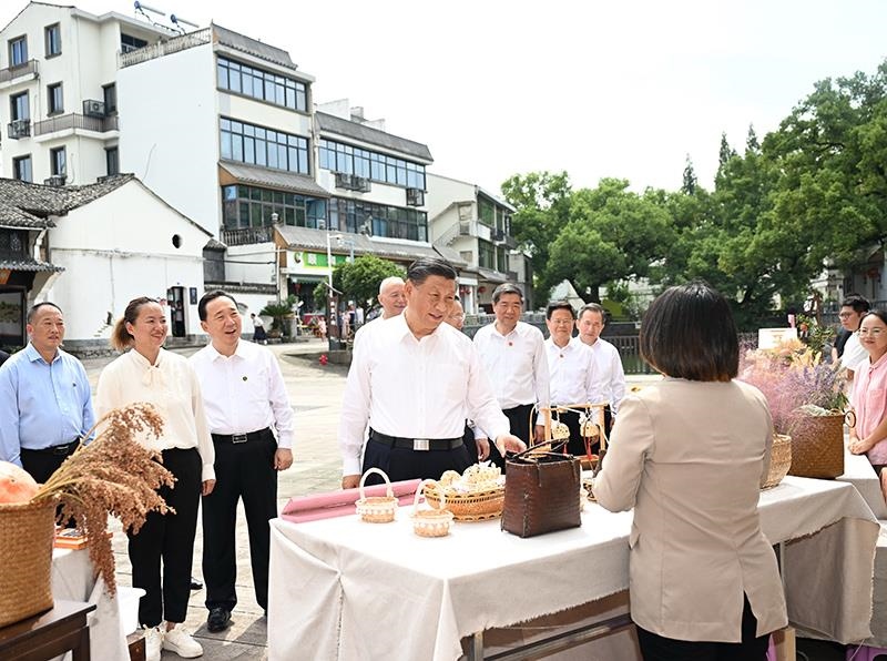 2023年9月20日，習(xí)近平總書記在浙江金華市義烏市后宅街道李祖村考察。