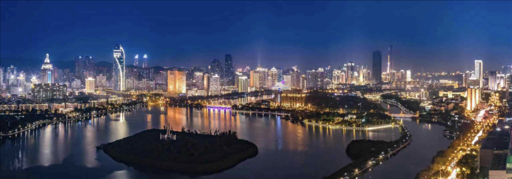 筼筜夜色。（圖源：人民日?qǐng)?bào)）