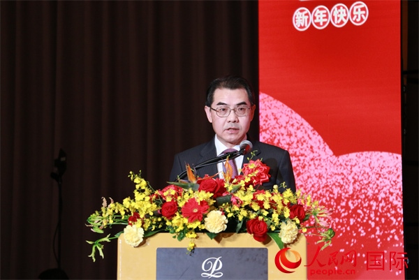 中國駐日本大使吳江浩致辭。人民網(wǎng) 許可攝