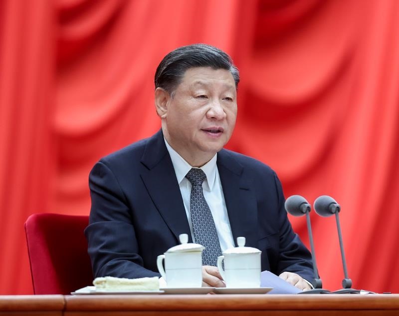 △2023年4月3日，學(xué)習(xí)貫徹習(xí)近平新時代中國特色社會主義思想主題教育工作會議在北京召開。習(xí)近平總書記出席會議并發(fā)表重要講話。