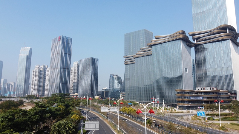 2024年1月1日，廣東珠海，橫琴粵澳深度合作區(qū)樓群。