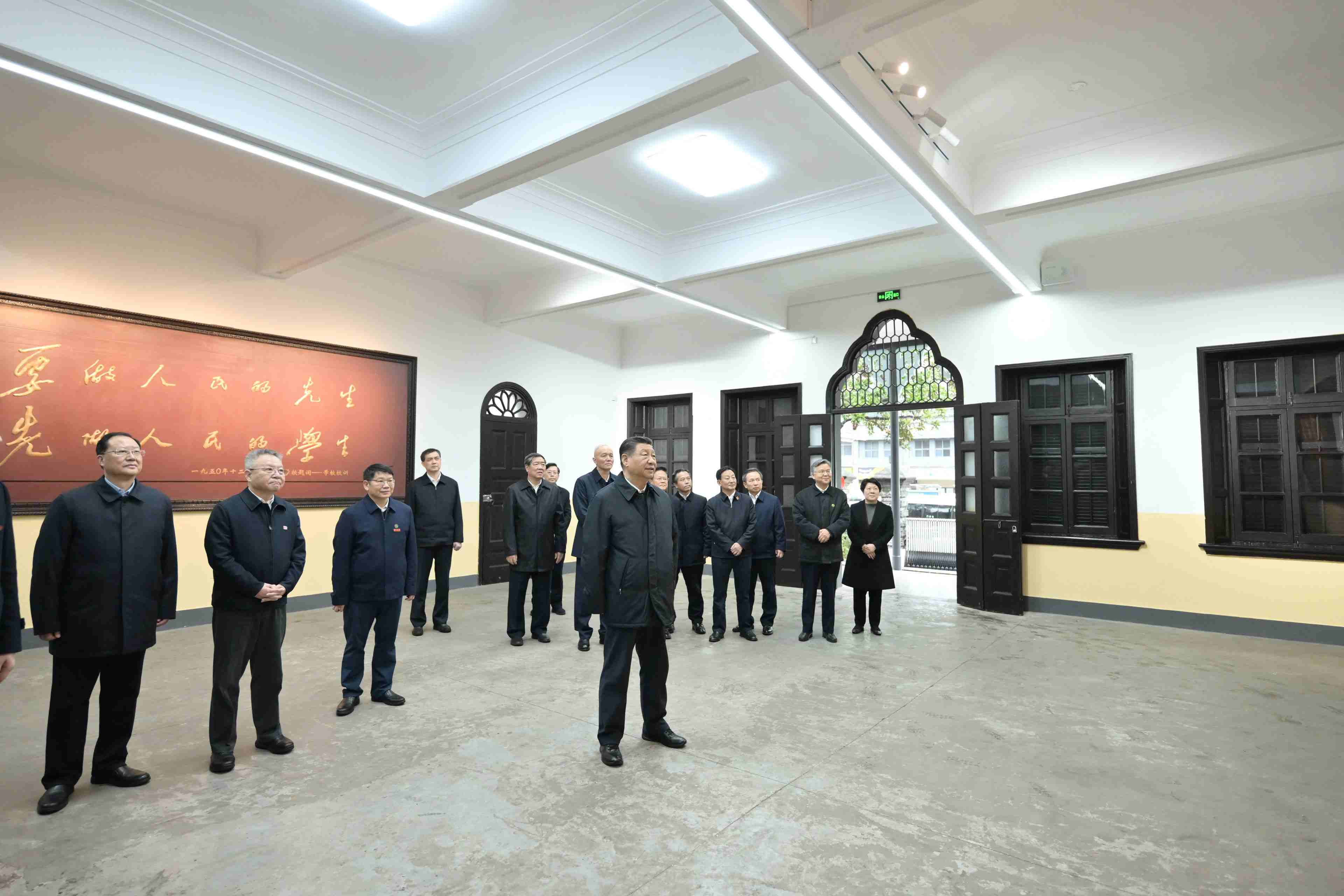 3月18日，習(xí)近平總書記在湖南第一師范學(xué)院（城南書院校區(qū)）考察。