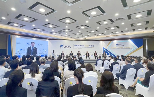 博鰲亞洲論壇2024年年會(huì)“‘創(chuàng)新、綠色、數(shù)智、融合’引領(lǐng)高質(zhì)量發(fā)展”分論壇。人民網(wǎng)記者 喬雪峰攝