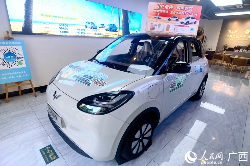 五菱汽車推出置換補貼。人民網(wǎng)記者 陳燕攝