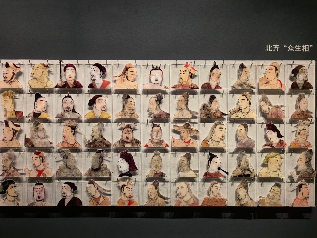 太原北齊壁畫博物館從山西北朝壁畫中提取人物元素展現(xiàn)當(dāng)時(shí)民族融合、文化交流。太原北齊壁畫博物館供圖