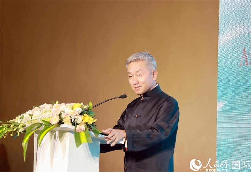 張益明大使致辭。人民網(wǎng)記者 管克江攝