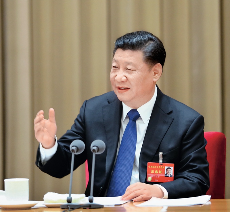 2017年12月18日至20日，中央經(jīng)濟工作會議在北京舉行。中共中央總書記、國家主席、中央軍委主席習(xí)近平發(fā)表重要講話。 新華社記者 謝環(huán)馳/攝