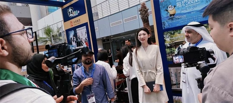 中國聯(lián)合展臺引發(fā)阿拉伯媒體關(guān)注。主辦方供圖