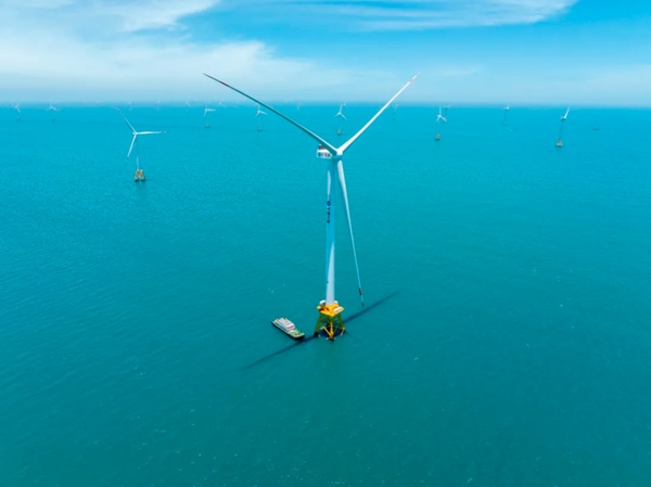 全球首臺16兆瓦海上風(fēng)電機(jī)組于2023年6月并網(wǎng)發(fā)電。韓磊攝