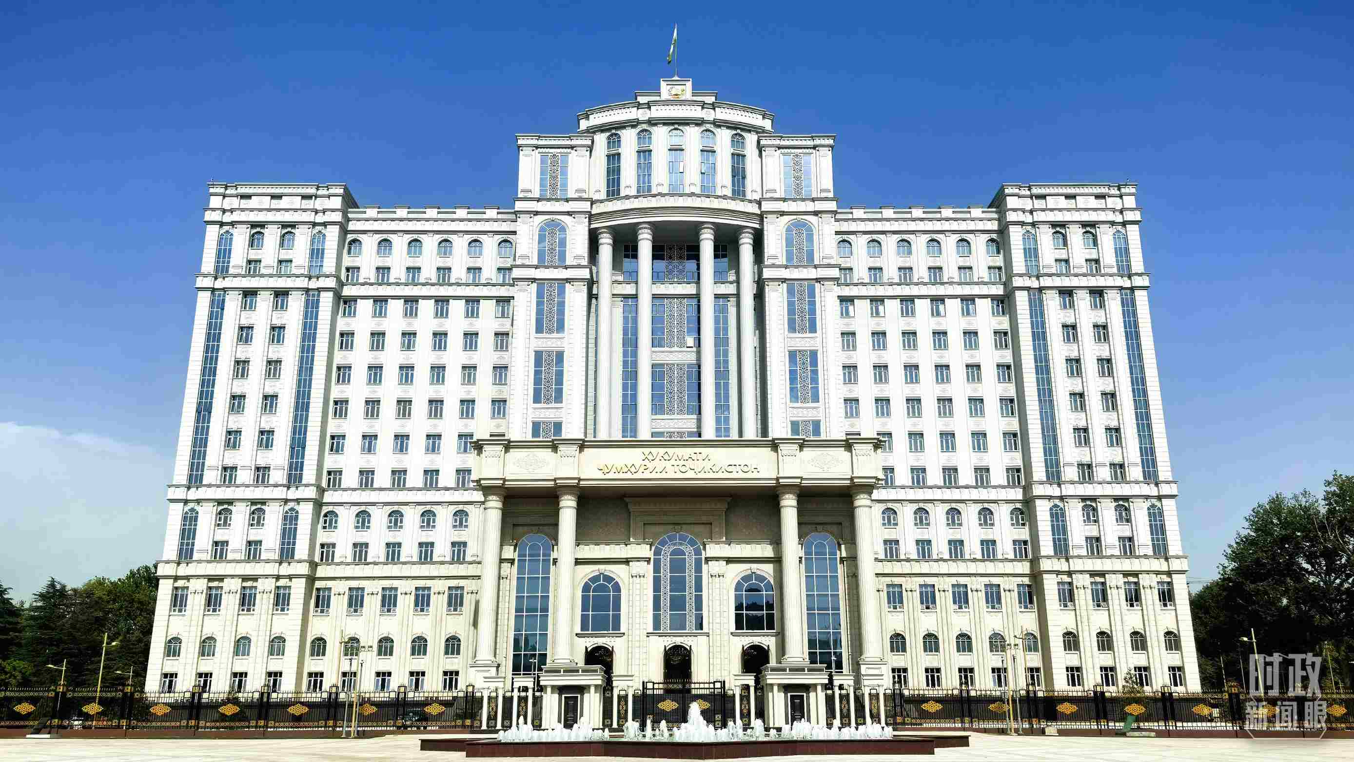 △中方援建塔政府大樓。（總臺央視記者鄂介甫拍攝）