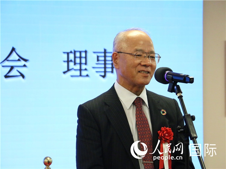 日中協(xié)會(huì)理事長(zhǎng)瀨野清水致辭。人民網(wǎng) 許可攝