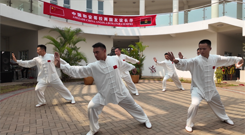 武術(shù)表演《武風(fēng)琳瑯》。內(nèi)圖大學(xué)孔子學(xué)院供圖