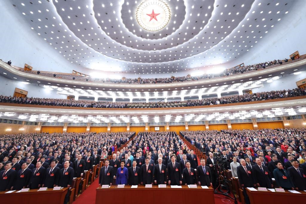 2024年3月5日，第十四屆全國(guó)人民代表大會(huì)第二次會(huì)議在北京人民大會(huì)堂開(kāi)幕。新華社記者 黃敬文 攝