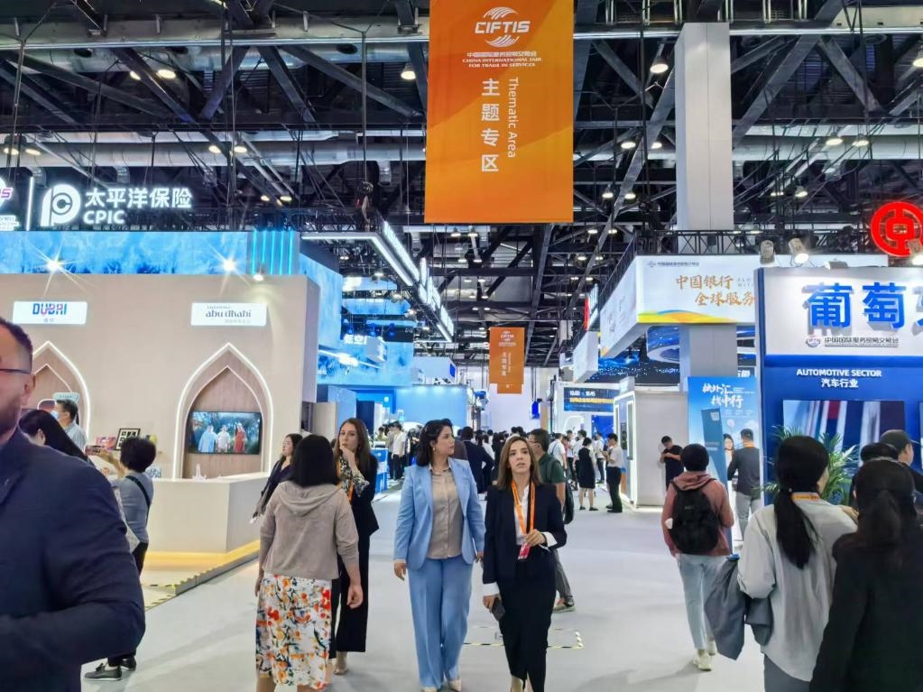 圖為2024年服貿(mào)會(huì)展區(qū)現(xiàn)場(chǎng)。 新華社記者 魏玉坤 攝