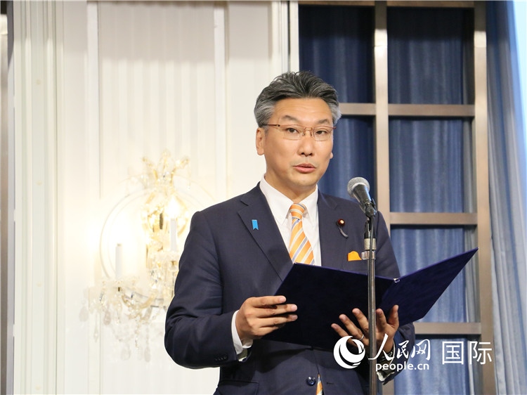 日本國貿(mào)促會長代理橋本岳致辭。人民網(wǎng) 許可攝