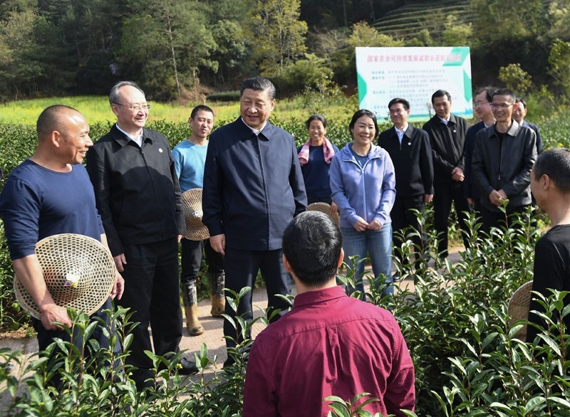 2021年3月22日，習(xí)近平總書(shū)記在福建南平武夷山市星村鎮(zhèn)燕子窠生態(tài)茶園，同科技特派員、茶農(nóng)親切交流，了解當(dāng)?shù)夭璁a(chǎn)業(yè)發(fā)展情況。