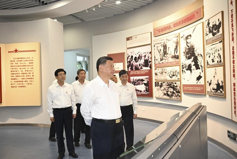 △2024年10月15日，習近平總書記在福建漳州市東山縣谷文昌紀念館考察。