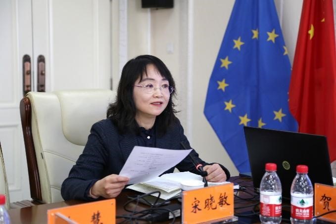 中國社會科學(xué)院歐洲研究所《歐洲研究》總編輯、中國歐洲學(xué)會秘書長宋曉敏教授主持研討會。吳迪攝