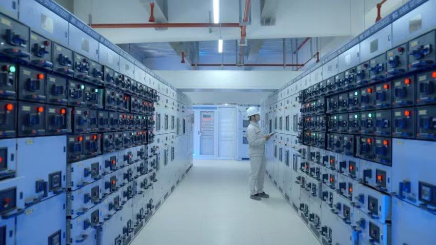300兆瓦壓氣儲(chǔ)能示范工程低壓配電室。受訪者供圖