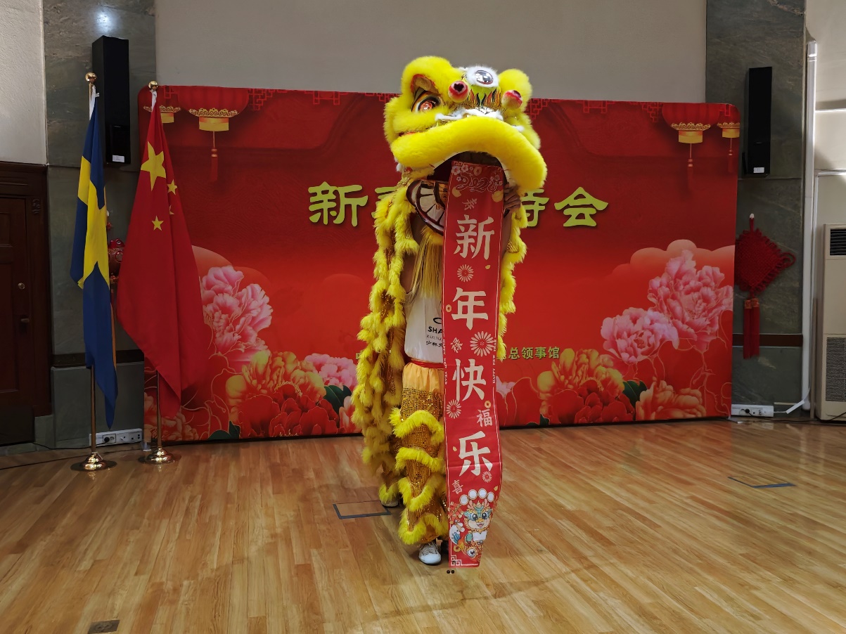 開場舞獅表演。中國駐哥德堡總領(lǐng)館供圖