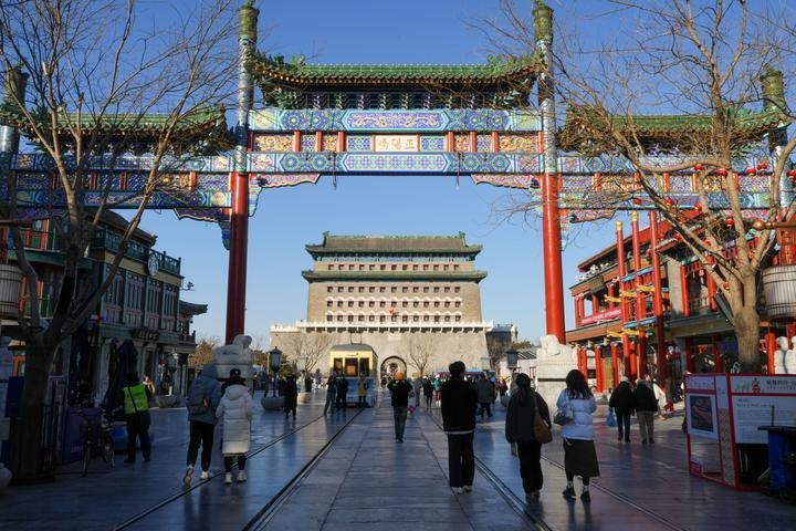 這是2024年12月26日從前門大街拍攝的正陽門箭樓。